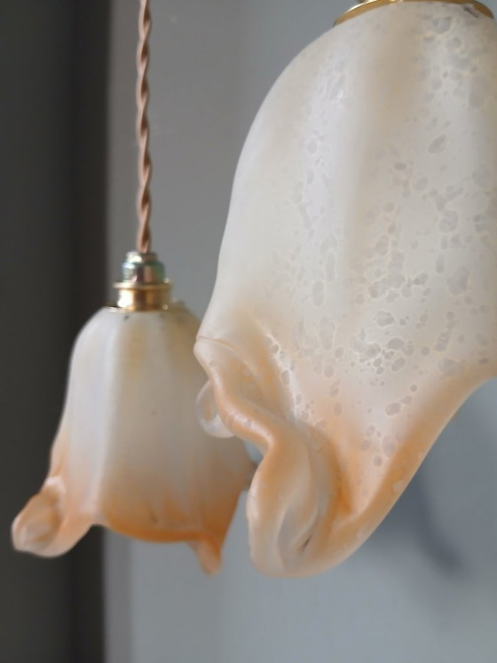 Image 1 of Set van 2 Vintage Murano hanglampen - Mid Century - Italy