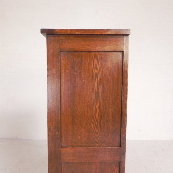 Image 1 of Meuble à volet roulant en chêne avec 1 volet, hauteur 126 cm, années 1930
