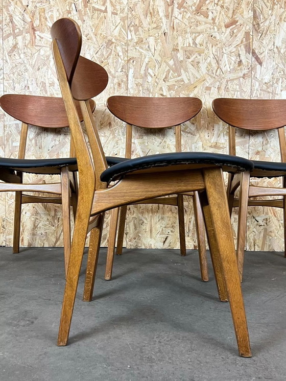 Image 1 of 4x 60er 70er Jahre Teak Stühle Stuhl Dining Chair Danish Modern Design 60s 70s