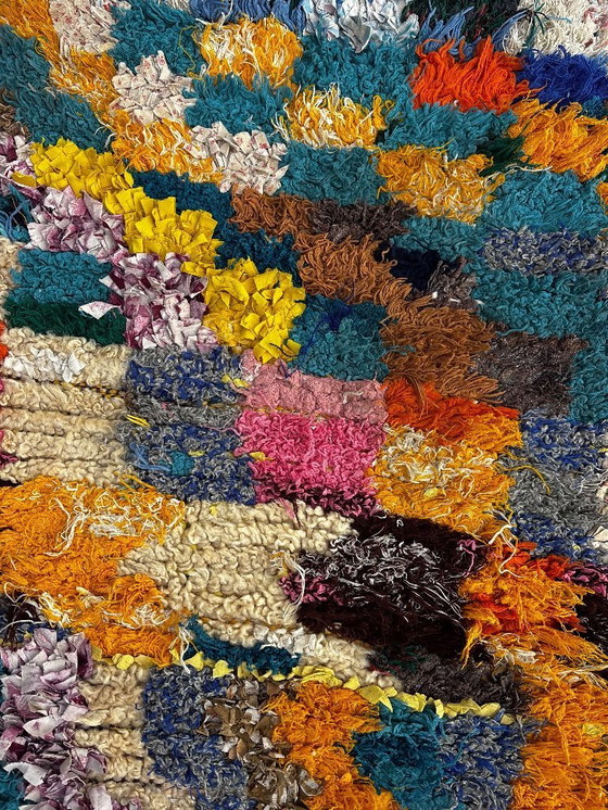 Image 1 of Moroccan Vintage Beni ourain Wool Rug 80x180 cm, Berber Moroccan Carpet