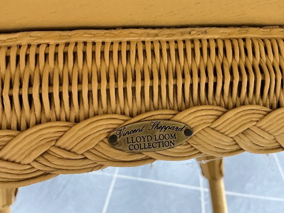 Image 1 of Lloyd Loom garden table (Vincent Sheppard) vintage