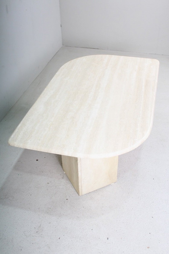 Image 1 of table basse vintage en travertin naturel