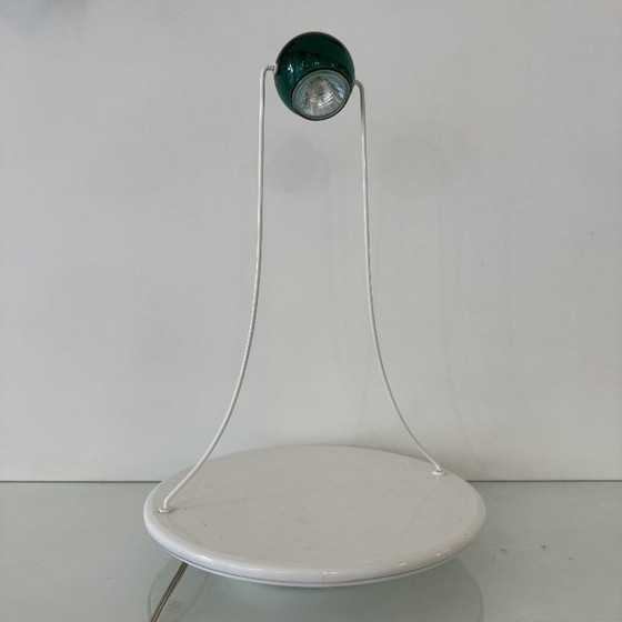 Skipper Table Lamp Gemma in Granite and Green Plexiglass Design 1980's – Metal (photo 4 of 8)