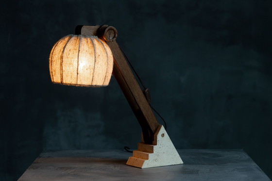 Image 1 of Mid Century Brutalistische tafellampen, Frankrijk, 1960