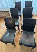 6 sedie Vitra LOUIS 20 di Philippe Starck in grigio scuro