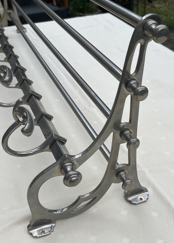 Image 1 of Eichholtz Hudson Wall Coat Rack | Large Version | Nickel | New Condition