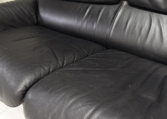 Image 1 of De Sede DS-2011 Divano a due posti in pelle nera, Svizzera - anni '80-'90 circa