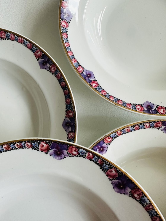 9 Assiettes à dessert Société Céramique Maestricht – Société Céramique Maestricht., Vaisselle, Porcelain (photo 4 of 6)