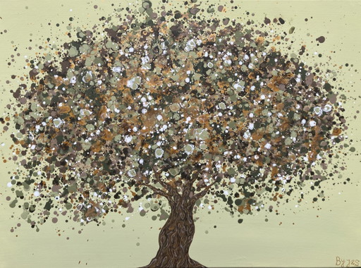 Hand-painted Tree of Life painting ByJ&S