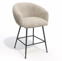 Set van 2 barkrukken TESS beige velours – Nieuw in doos | SIA Home