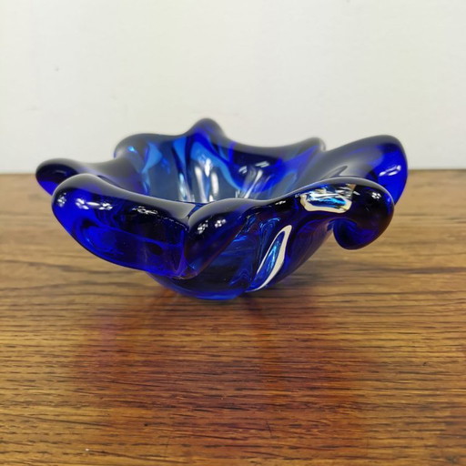 Vintage glazen schaaltje asbak. Italiaans glas 