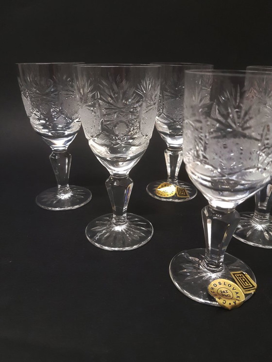 Image 1 of 6 bicchieri in cristallo al piombo / vetreria Lednické Rovné 