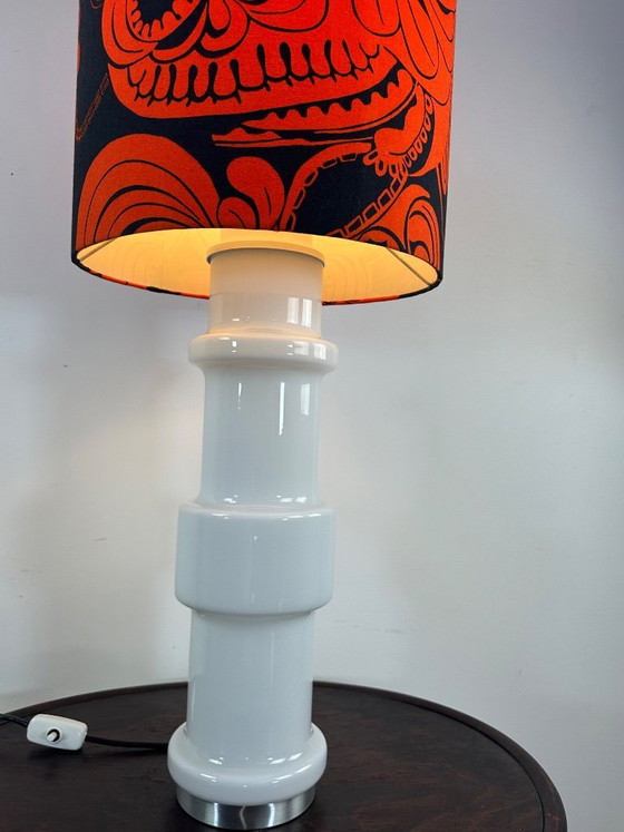 Image 1 of Vintage lamp van wit opaal Murano glas, Doria, Italië, 1970