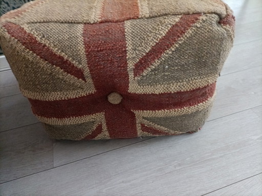 Robuste Vintage Hocker Großbritannien Flagge.