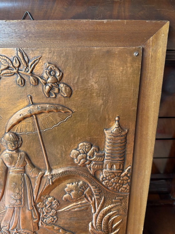 Wandkunst aus Kupfer im japanischen Stil – Arte, Wanddekoration, Wood, Copper (photo 6 of 11)