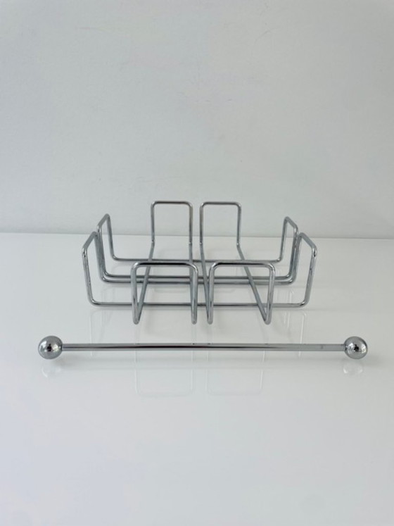 Image 1 of Retro chrome napkin holder with weight