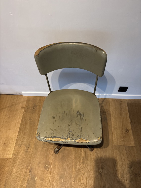 Image 1 of Vintage Industriële Bureaustoel / Desk Chair Tubax