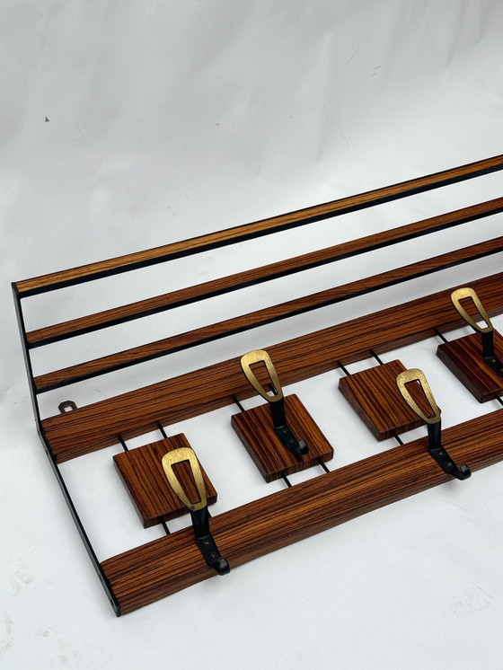 Image 1 of Appendiabiti vintage olandese BroVorm Haarlem in teak, stile Mid-Century Modern (MCM).