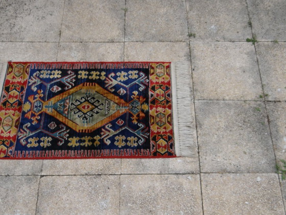 Image 1 of Izmir oosters tapijt 120x60 cm met vintage handgemaakte Anatolische motieven