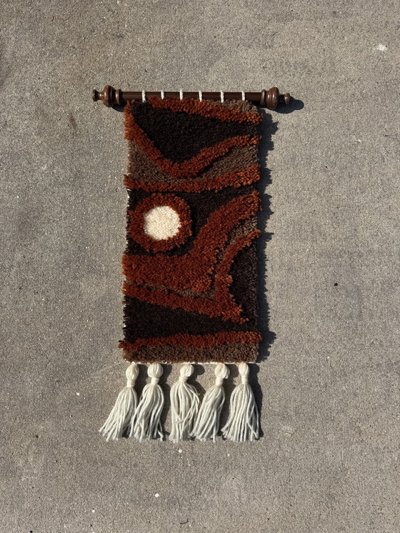 Image 1 of Boho wollen wandtapijt uit de jaren 70