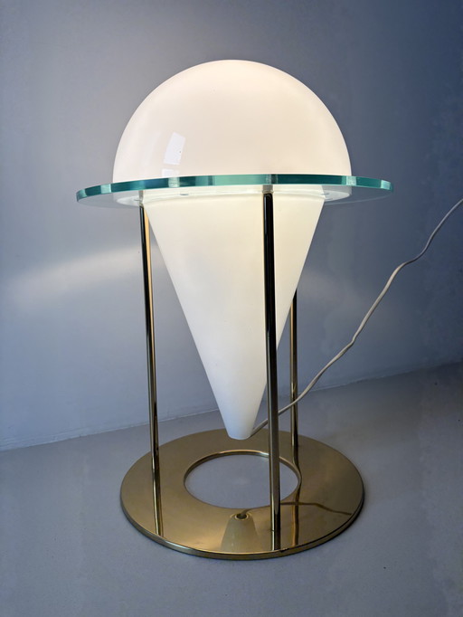 Italian 1980 vintage table lamp in the style of Fontana Arte