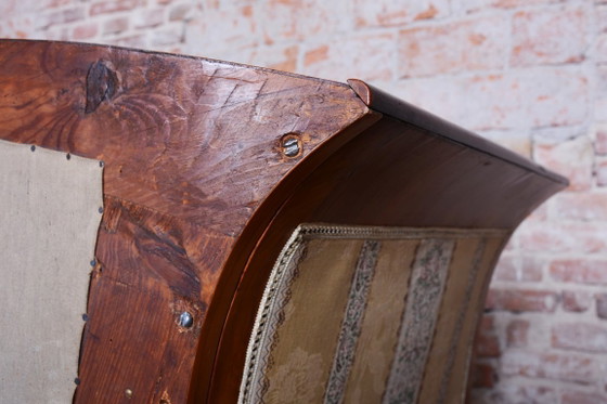 Restored Biedermeier Sofa, by Josef Danhauser, Cherry Wood, Austria, 1820s – Textile (photo 13 of 13)