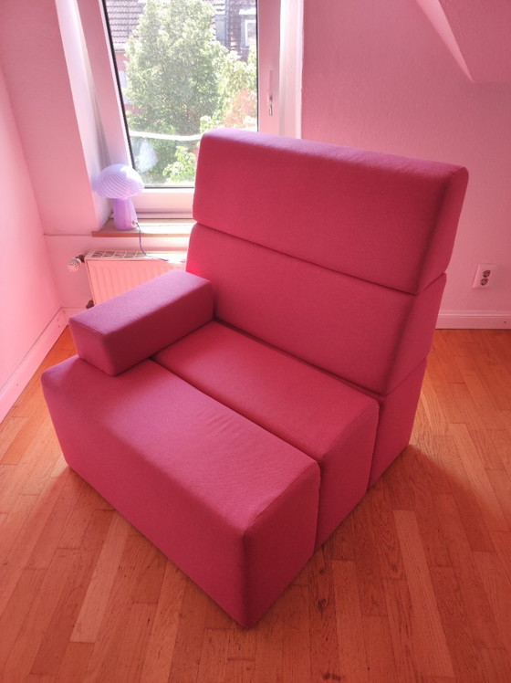Clásico de Diseño de Alta Gama: Sillón Modular Cubit / Mymito "Bricks" en Rosa (Limpiado Profesional) (photo 2 of 7)