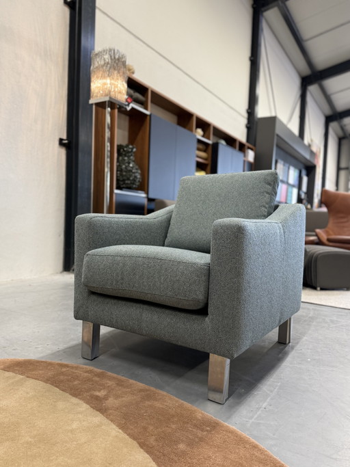 Poltrona Leolux Antonia in tessuto blu