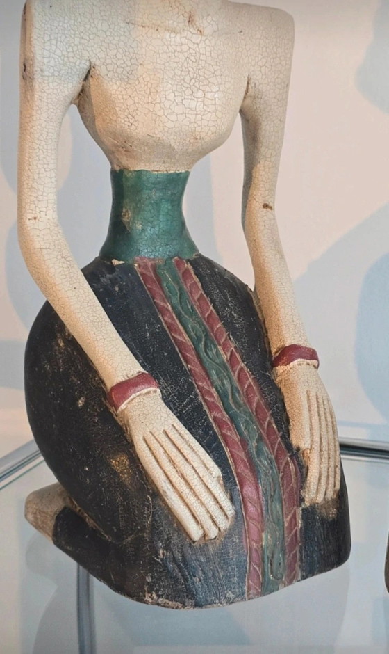 Image 1 of Juego Loro Blonyo – Madera maciza – ¡41 cm y 4 kilos!