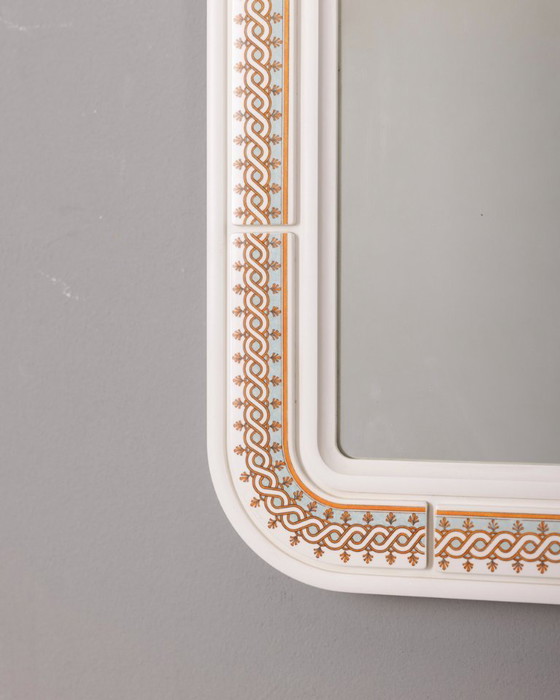 Image 1 of Vintage plastic wandspiegel met Carrara matte afwerking, jaren 70