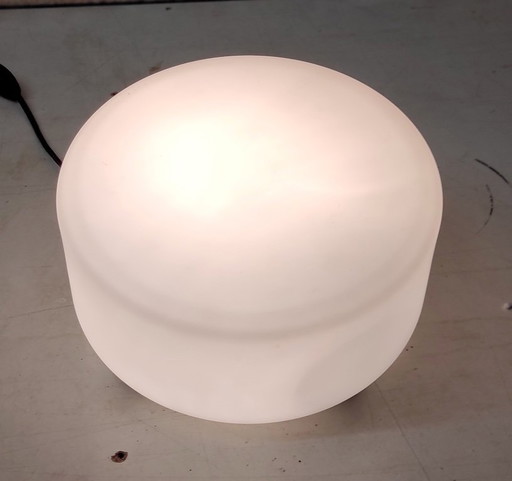 Bauhaus style ceiling or wall light with cylindrical opaline globe - mid-20th century