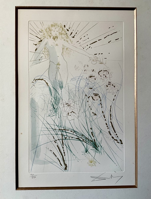 Salvador Dalí – Lithografie „Ich bin mein Geliebter“ mit Goldakzenten, 1971