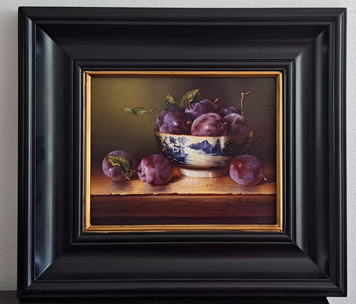 Still Life with Blue Plums by Rob Ritchie