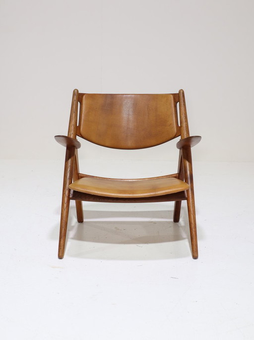 CH28 Sawbuck Sessel, Eiche, Hans J. Wegner, 1950er Jahre, Dänemark