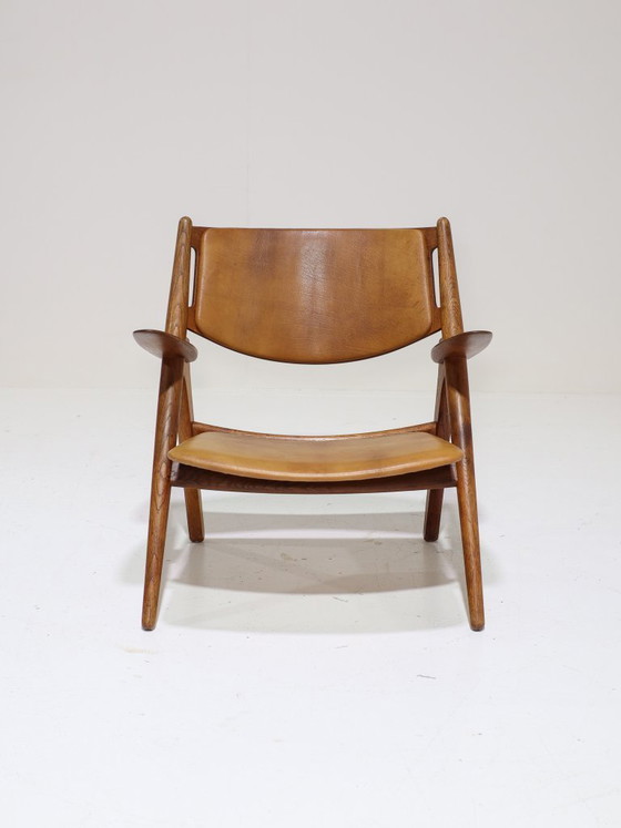 Image 1 of CH28 Sawbuck Sessel, Eiche, Hans J. Wegner, 1950er Jahre, Dänemark