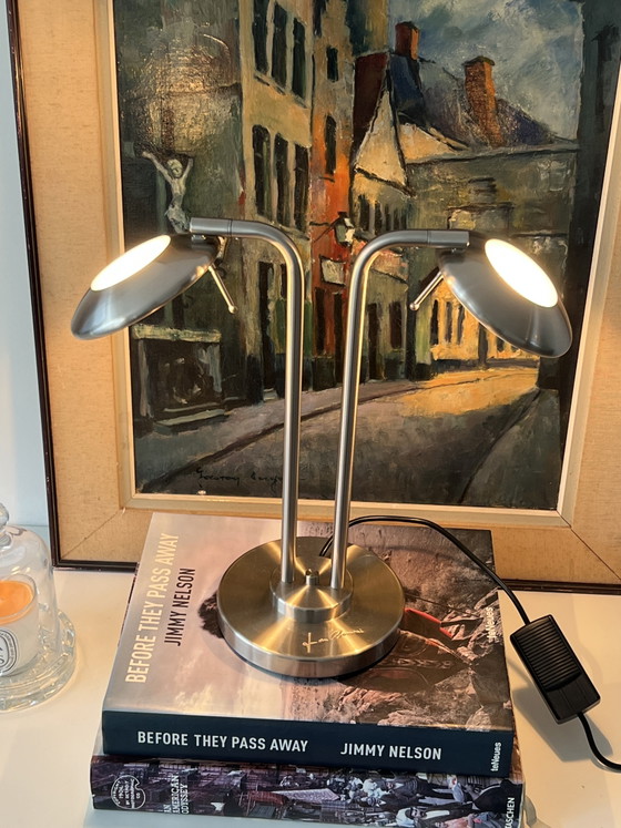 Vintage Jan Des Bouvrie Table Lamp for Boxford Holland – Model R2003 – rvs (photo 5 of 11)