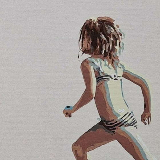Image 1 of Joanna Woyda, Beach ( A Running Girl), acrylics on canvas
