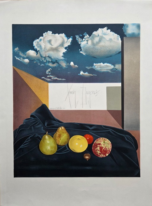 Degans Xavier (geboren in 1949-) - Lithografie, proefdruk van de kunstenaar (ref 4122-1)