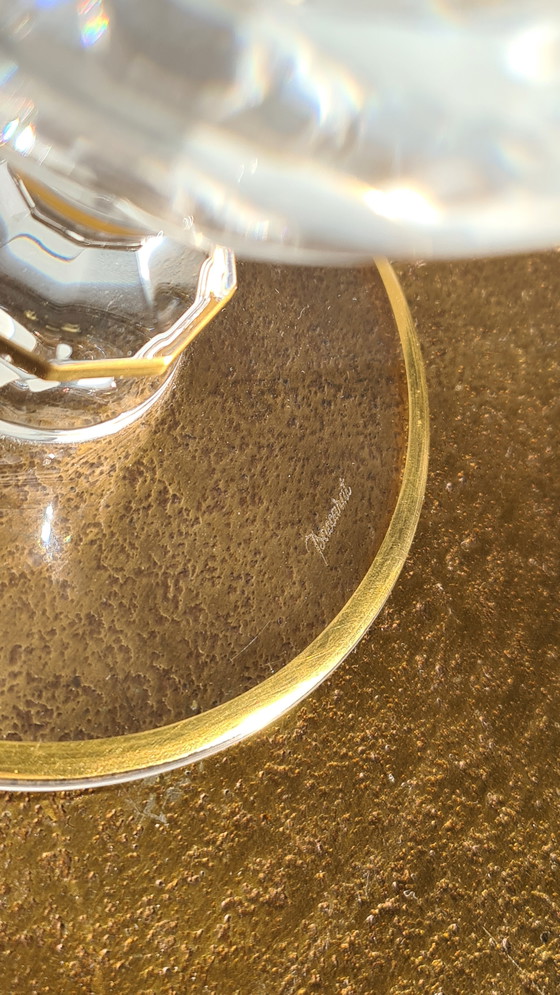 Image 1 of Vaso di cristallo Baccarat con decorazione in oro 24k, segnalato
