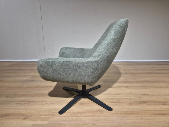 Image 1 of Montel Caesar - Swivel armchair - NEW - Green - Gray - Fabric