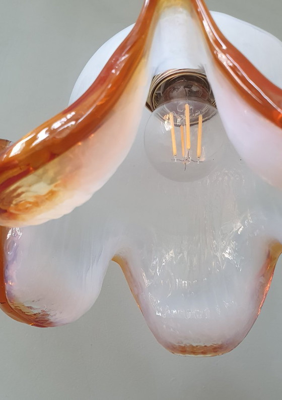 Set of 2 Vintage Murano Pendant lamps - Italy - Mid Century – Metal, Murano Glass (photo 16 of 21)