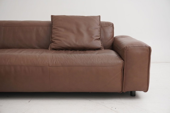 Image 1 of Rolf Benz Mio suite, bank, sofa, hoekbank, leer, bruin