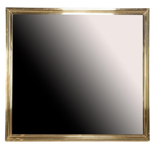 Large Brass Framed Mirror in the style of Maison Jansen, 1960s