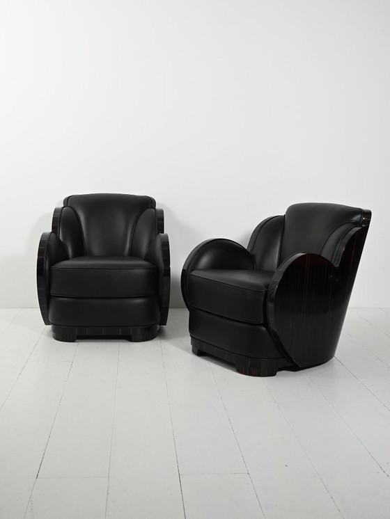 Image 1 of Coppia di poltrone in stile Art Déco scandinavo