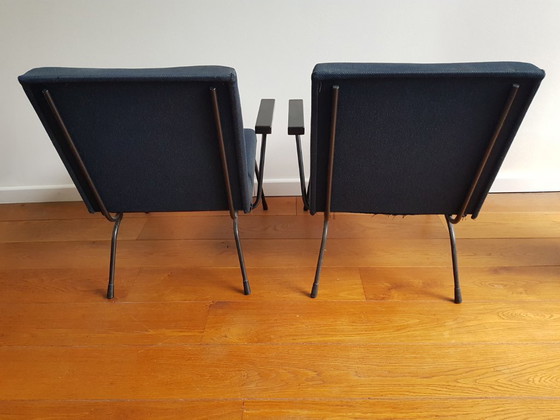Set di 2 poltrone vintage Gispen 1407 – André Cordemeyer – Metallo, Tessile (photo 7 of 12)