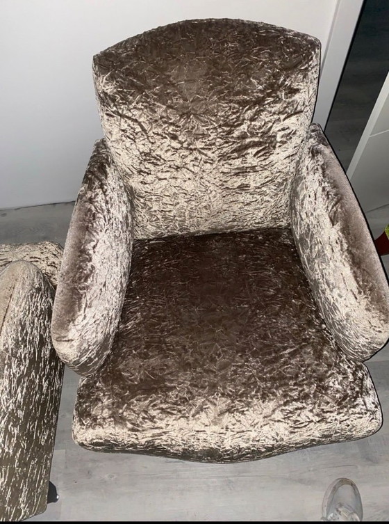 Image 1 of Fauteuil lounge design « Gorgeous » de John Hutton pour Donghia (x2)