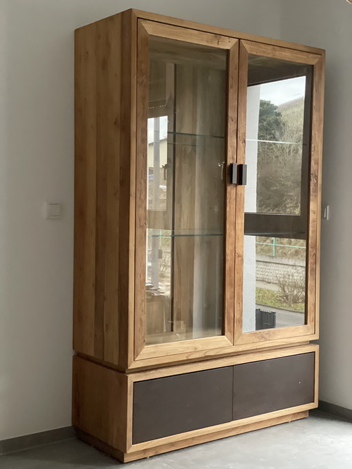 Solid wood display cabinet from a carpenter - teak