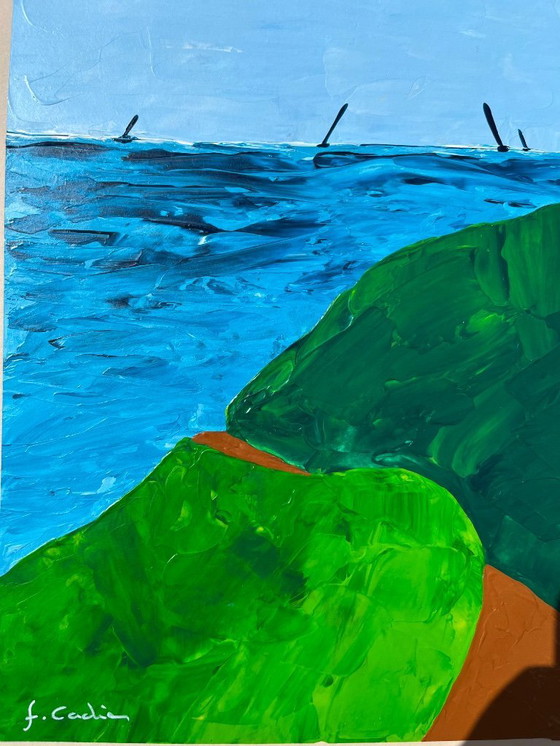 Image 1 of Acrylique Sur Papier Teinté 250g. Format A4 30x21cm.