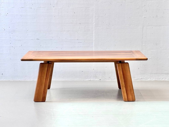 Image 1 of Sapporo dining set in walnut wood by Mario Marenco for Mobilgirgi, Italy, 1970s