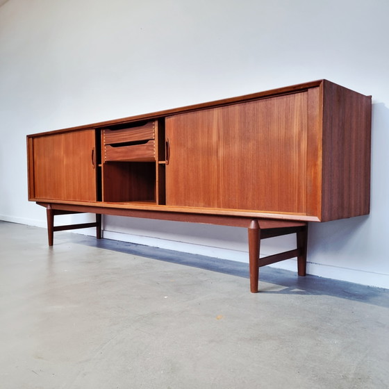 Image 1 of X-Large teak sideboard by Omer Lefevre, Belgium 1960
